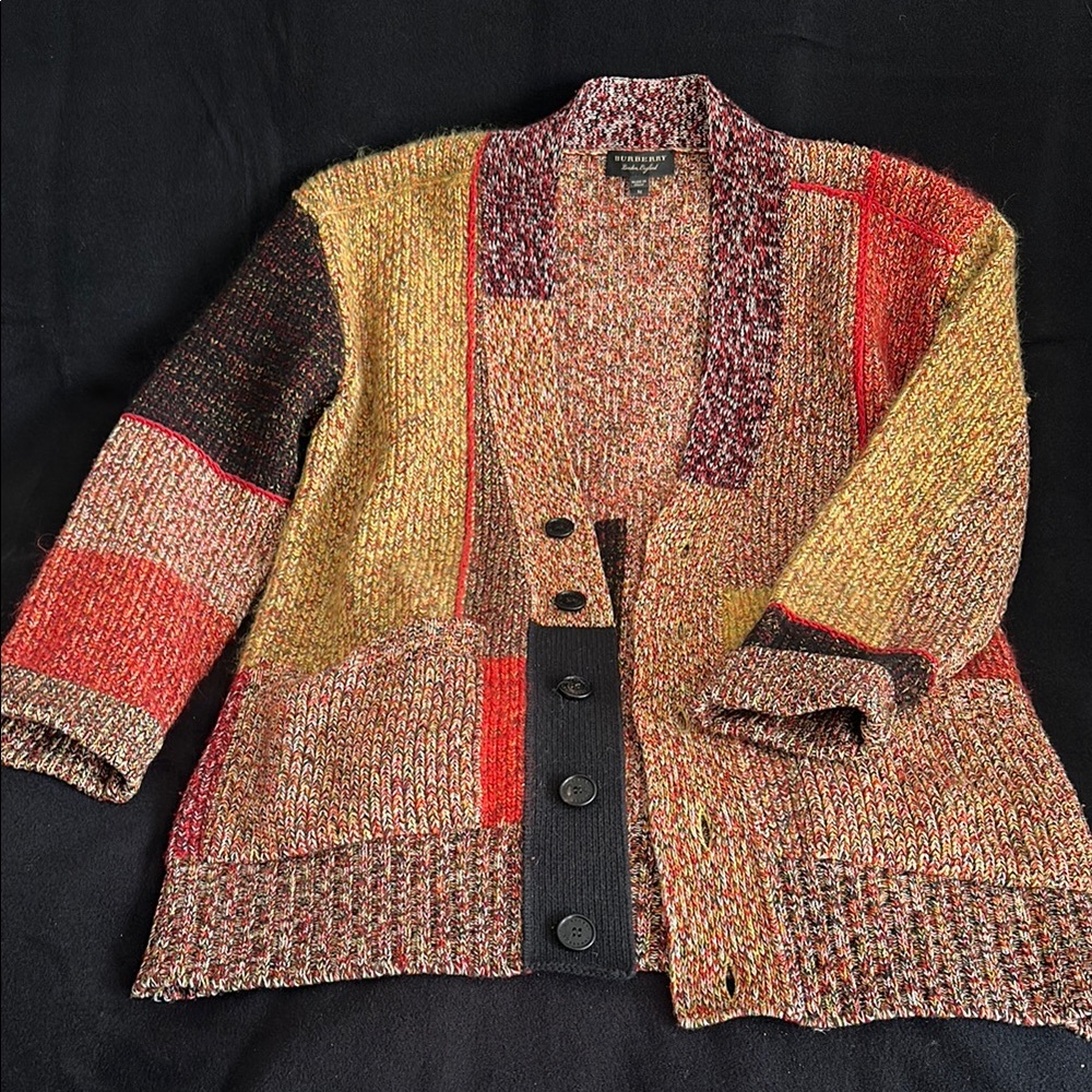 Burberry Melange Colour Block Cardigan